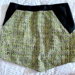 Marissa Webb tweed and leather mini skirt